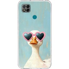 TechTree Redmi 9c / 10A Uyumlu Yağlı Boya Pop-Art Ördek Baskılı Silikon Kılıf