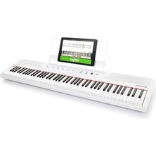 Aesco Alesis Recital White Dijital Piano Klavye 88 Tuşlu Yeni Başlayanlar Için Yarı Ağırlıklı Tuşlu, Dahili Hoparlörlü ve Piano Dersli