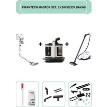 Pirantech ES-330 Kablosuz Süpürge & V22C Halı ve Koltuk Yıkama & CB-107C Profesyonel Buharlı Temizleyici