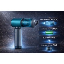 Aesco 20.000 Pa Kablosuz El Süpürgesi – 120W Güç, 7800 Mah Batarya, 200 ml Toz Haznesi, 8 Başlıklı, Taşıma Çantalı Mini Araç & Ev Süpürgesi (Mavi)