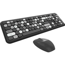 Die Grup Mofii NO666 Siyah Gri Klavye Mouse Set