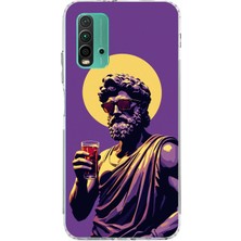 TechTree Redmi 9t-Poco M3 Uyumlu Olimpos'tan Bir Yudum Mutluluk Baskılı Silikon Kılıf