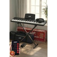 Aesco Midex PLX-80BKST Taşınabilir Katlanır Dijital Piyano Tuş Hassasiyetli 88 Tuş Bt (Stand Sustain Kulaklık Çanta Metod)