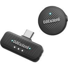Aesco Mic Air (1 Tx + 1 Rx), Gürültü Engelleme, 300 M Menzil, Usb-C Iphone/android/pc/mac Için Kablosuz Mikrofon, Vlog, Akış
