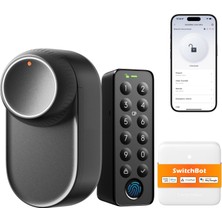 Parmak Iziyle Kilit Açma Özelliğine Sahip Switchbot Wlan Smart Lock Ultra, Şarj Edilebilir Pilli Elektronik Kapı Kilidi, Parmak Iziyle Kapı Açıcı,şifre, Akıllı Telefon, Alexa, Google, Matter'ı