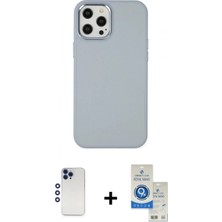 Pileli Store Pilelistore™ iPhone 12 Pro Max Kılıf Çekirdek Çizgi - Şeffaf Royal Nano Ekran Koruyucu + Shine Kamera Lens - Lt