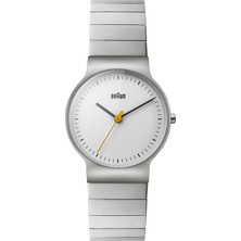 Braun Bayanlar Ince 3 Ibreli Analog Quartz Saat, Beyaz Kadran ve Paslanmaz Çelik Bileklik ve 32MM Kasa, Model BN0211SLBTL.
