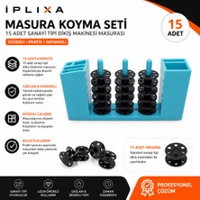 İplixa Iplixa Masura Koyma Seti – 15 Adet Sanayi Tipi Metal Masura + Masura Standı Organizer