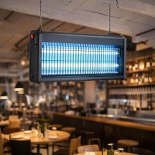 Aesco Elektrikli Sinek Öldürücü Cihaz 2X20W Uv Lambalı - 40 M² Etkili Sivrisinek ve Haşere Öldürücü Cız Makinesi - Kimyasalsız Hijyenik Çözüm 64X26 cm (2X20 Watt | 40 M² Etkili)