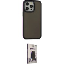 Motto Ticaret Apple Uyumlu iPhone 15 Pro Kılıf Eksen Işık Ikili Koruma Seti