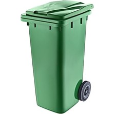 Aesco 120 L Tekerlekli Çöp Konteyneri, Yeşil,