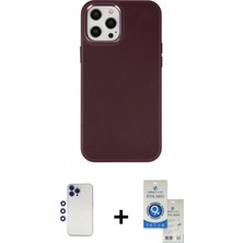 Pileli Store Pilelistore™ iPhone 12 Pro Max Kılıf Çekirdek Çizgi - Şeffaf Royal Nano Ekran Koruyucu + Shine Kamera Lens - Lt