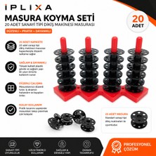 İplixa Iplixa Masura Koyma Seti 20’li – Sanayi Tipi Dikiş Makinesi Masurası + Masura Organizer Stand