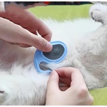 Aesco Kedi ve Köpekler Için Kıtık Düğüm Açıcı Tüy Bakım Tarağı Dökülme Önleyici Uzun Tüylü Evcil Hayvan Fırçası (Mavi)