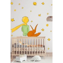 Aesco -Küçük Prens ve Sarı Yıldızlar Çocuk Bebek Odası Sticker Seti