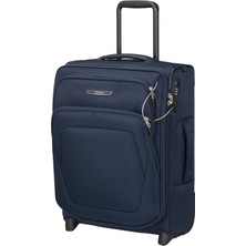 Samsonite Spark Sng Eco - El Bagajı Valizi, 2 Tekerlekli Dik Yumuşak Bagaj 55 x 40 x 20/23 Cm, Uçak Uyumlu Ryanair ve Easyjet, Genişletilebilir, 48,5/57 L - Mavi (Gece ​​yarısı Mavisi)