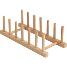 Aesco Ezmk, Bambu Tabaklık 6 Bölmeli, Bambu Tabak Standı, Tencere Kapağı Düzenleyici Raf