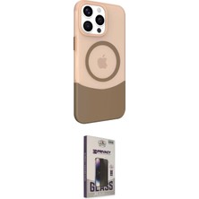 Motto Ticaret Apple Uyumlu iPhone 15 Pro Max Kılıf Çekirdek Asil Özel Seri Ikili Koruma Seti