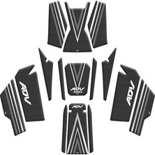 Gogo Premium Gogo Tank Pad Full Set 002 Karbon Gri - Honda Adv 350