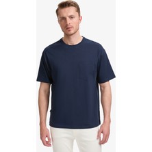Pierre Cardin Erkek Lacivert Comfort Fit %100 Pamuk Bisiklet Yaka Basic Tişört 50325300-VR033