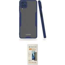 Motto Ticaret Samsung Uyumlu Galaxy A22 Kılıf Atlas Asil Serisi Ikili Koruma Seti