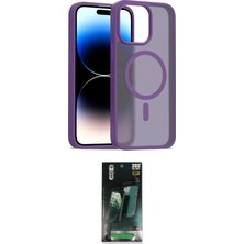 Motto Ticaret Apple Uyumlu iPhone 15 Pro Kılıf Siluet Minimal Prime Ikili Koruma Seti