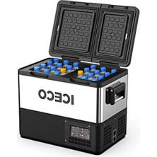 Aesco Iceco TCD55 12/24VOLT 55 Litre Çift Bölmeli Outdoor Kompresörlü Oto Buzdolabı/dondurucu