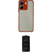 Motto Ticaret Xiaomi Uyumlu Redmi 13C Kılıf Ahenk Çizgi Serisi Ikili Koruma Seti