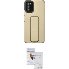 Motto Ticaret Samsung Uyumlu Galaxy A03S Kılıf Çekirdek Yansıma Ikili Koruma Seti