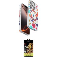 Motto Ticaret Apple Uyumlu iPhone 15 Pro Kılıf Siluet Doku Ikili Koruma Seti