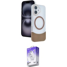 Motto Ticaret Apple Uyumlu iPhone 16 Kılıf Kozmos Form Özel Seri Ikili Koruma Seti