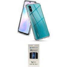 Motto Ticaret Xiaomi Uyumlu Redmi 9A Kılıf Iz Form Prime Ikili Koruma Seti