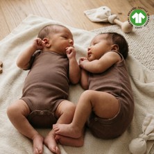 Organik Pamuk 2'li Kısa Kollu ve Kolsuz Bebek Body Seti