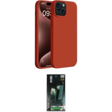 Motto Ticaret Apple Uyumlu iPhone 15 Kılıf Kozmos Yansıma Özel Seri Ikili Koruma Seti