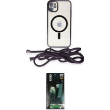 Motto Ticaret Apple Uyumlu iPhone 11 Kılıf Eksen Özel Seri Ikili Koruma Seti