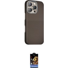 Motto Ticaret Apple Uyumlu iPhone 16 Pro Kılıf Kozmos Klasik Prime Ikili Koruma Seti
