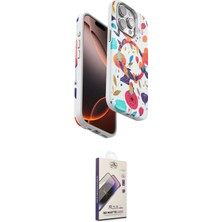 Motto Ticaret Apple Uyumlu iPhone 15 Pro Kılıf Siluet Doku Ikili Koruma Seti