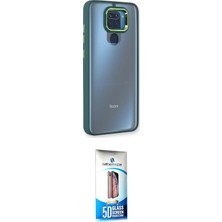 Motto Ticaret Xiaomi Uyumlu Redmi Note 9 Kılıf Eksen Doku Prime Ikili Koruma Seti