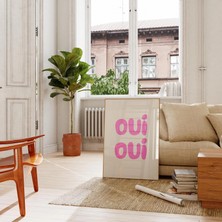 Ninastore Oui Fransızca Banyo Sanat Baskısı - Komik Ev Dekorasyonu (Baskıbaskı)