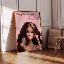 Ninastore Esmer Diva Posteri: Pembe Kız Çocuk Duvar Sanatı (Baskı)