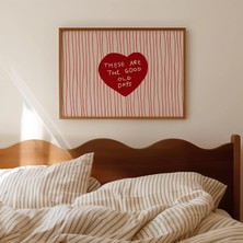 Ninastore Kalp Şeklinde Duvar Sanatı Baskısı - 'bunlar Eski Güzel Günler' (Baskı - Yatay)