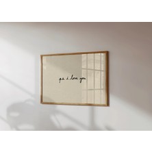 Ninastore P.s. I Love You Baskısı - Trendi Nötr Duvar Sanatı (Baskı - Yatay)