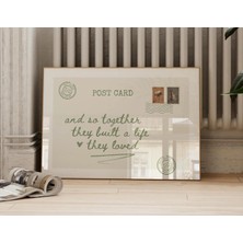 Ninastore Eski Kartpostal Baskısı: ve Böylece Birlikte Sevdikleri Bir Hayat Kurdular (Baskı)