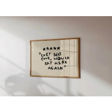 Ninastore Komik Mutfak Baskısı - Şef Sözü Posteri - El Yazısı Tipografi Sanatı (Baskı - Yatay)
