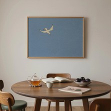 Ninastore Elle Çizilmiş Martı Baskısı - Minimalist Sahil Evi Duvar Sanatı - Modern Kıyı Dekorasyonu (Baskı