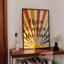 Ninastore Güneş Geliyor Baskısı - Bohem Gökkuşağı Posteri - Bebek Partisi Baskısı - Şık Daire - Boho Yurt
