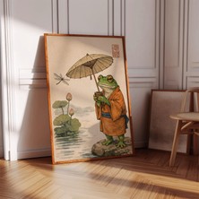 Ninastore Japon Kurbağası Sanat Baskısı - Zen Bahçesi Posteri (Baskı)