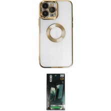 Motto Ticaret Apple Uyumlu iPhone 14 Pro Kılıf Pusula Form Ikili Koruma Seti