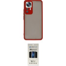 Motto Ticaret Xiaomi Uyumlu Mi 12T Pro Kılıf Ahenk Çizgi Serisi Ikili Koruma Seti