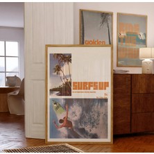 Ninastore 3 Adet Vintage Surfer Dergisi Posteri - Kıyı Kovboy Kızı - Sörf Baskısı - Plaj Temalı Oda